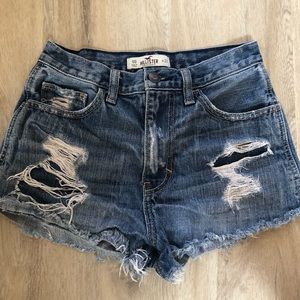 😎Hollister High waisted hicut ripped shorts 23 0